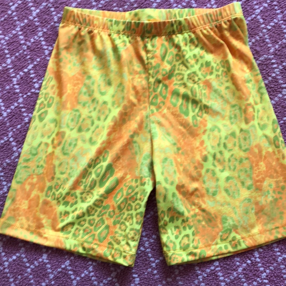 Neon leopard print spandex